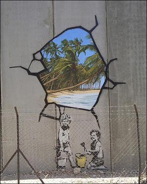 Banksy on the Apartheid Wall