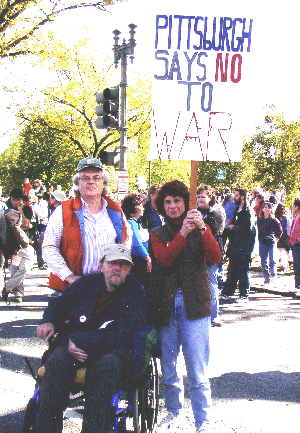 David Houston at an Anti-War Demonstration in Washington. DC