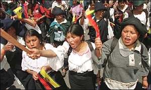 Women Protest in Ecuador