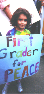 First Grader for Peace