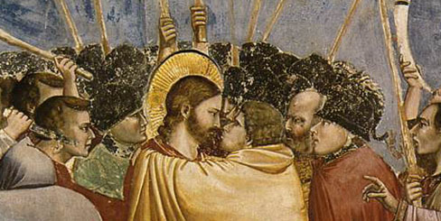 Giotto di Bondone, "Kiss of Judas," Detail, 1304-06