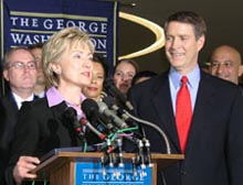 Hillary Clinton and Bill Frist