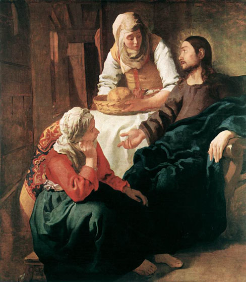 Jan Vermeer, Christ in the House of Martha and Mary, c. 1654-55