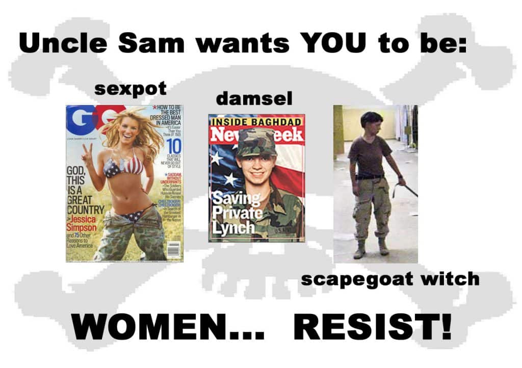 Uncle Sam wants YOU to be: Sexpot, Damsel, Scapegoat Witch
