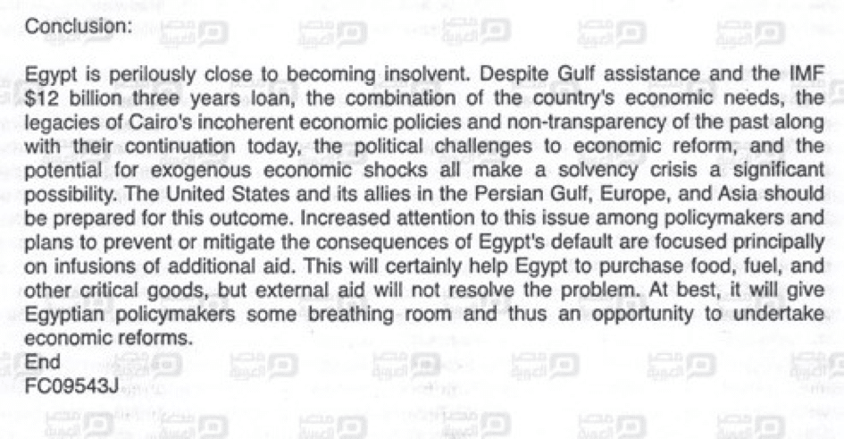 | Excerpt From Report on Insolvency in Egypt | MR Online