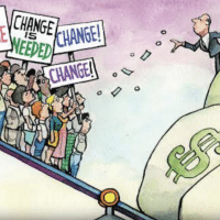 Capitalists Tipping Scales "Change"