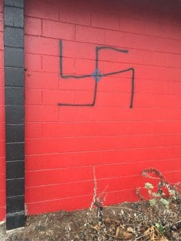 | Nazi graffiti at Old Nicks Pub | MR Online