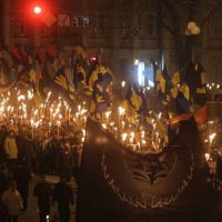 Fascist torch march in Kiev (1/28/2017)