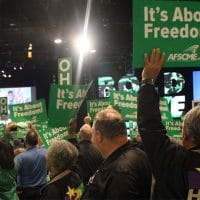 AFSCME members rally