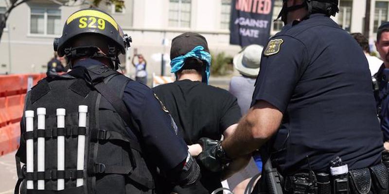 | Activist being handcuffed in Berkley antifa protests | MR Online
