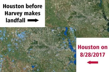 | Floodmap of Houston TX on August 28th after Harvey made landfall | MR Online