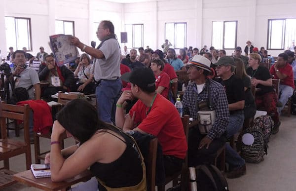 | Participants of the Second Latin American Encounter of Anti Imperialist Communicators gathered in Vallegrande Bolivia Photo credit Resumen Latinoamericano | MR Online