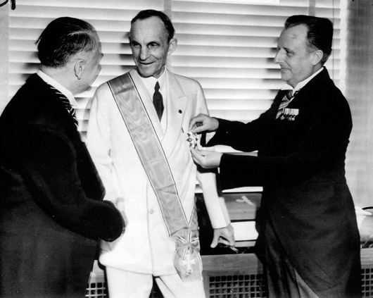 | Ford receiving the Grand Cross of the German Eagle from Nazi officials 1938 | MR Online