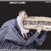"Politics, power, greed are the real 'Hunger Games'"