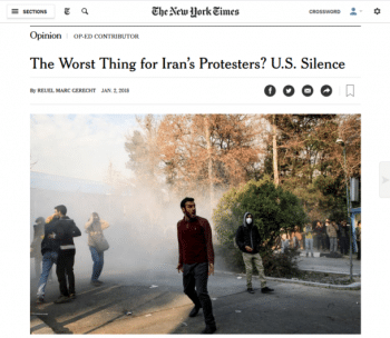 | The New York Times 1218 publishes mock concern for Iranian protesters from someone who once quipped Ive written about 25000 words about bombing Iran Even my mom thinks Ive gone too far | MR Online