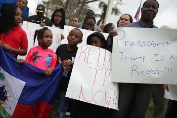 | Haitians protestesting Trump on the 8th anniversary of the massive earthquake in Haiti January 12 2018 | MR Online