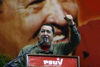| Hugo Chávez speaking Photo credit Ique Comunismo | MR Online