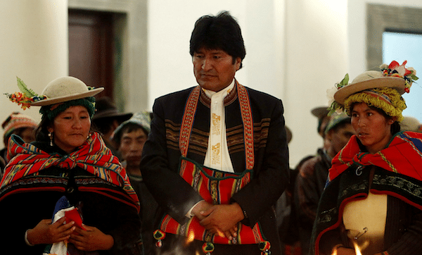 | Bolivias President Evo Morales top attends a ritual ceremony honoring Pachamama Mother Earth at the government palace in La Paz Bolivia APJuan Karita | MR Online