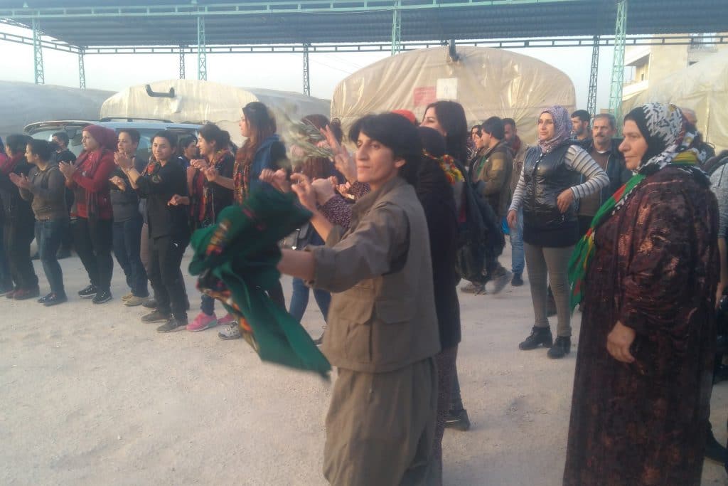 | Fighters and women dancing in the street of Afrin | MR Online