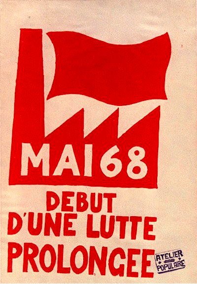 | May 68 Beginning of a long fight original 1968 poster referring to the mass strike on that day Photo Twitterlabasofficiel | MR Online'May 68: Beginning of a long fight' original 1968 poster referring to the mass strike on that day. Photo: Twitter/@labasofficiel
