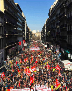 | The March 22 protest in Paris over cuts labour rights and privatisation Photo TwitterJLMelenchon | MR Online
