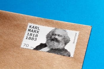 | Full image of Karl Marx stamp on package | MR Online