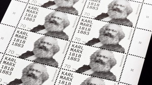 | Karl Marx bithday postage stamp Germany design dezeen hero | MR Online