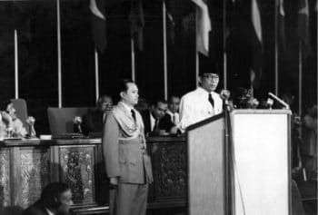 | Indonesian President Sukarno giving the opening address | MR Online