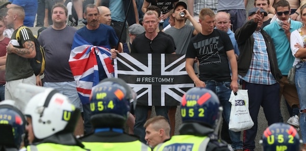 | Police watch supporters of Tommy Robinson during their protest in Trafalgar Square London yesterday calling for his release from prison | MR Online