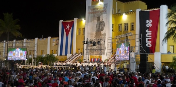 | People attend an event celebrating Revolution Day in Santiago Cuba today | MR Online