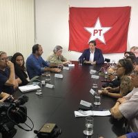 Haddad, a former minister of Education and now presidential candidate, took part in press conference at the Lula Institute in São Paulo : Handout: Instituto Lula
