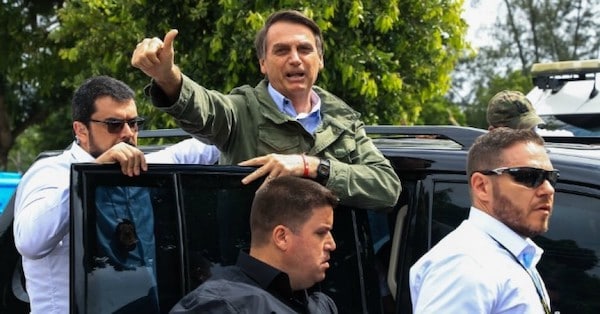 | Jair Bolsonaro gestures after casting his vote during general elections on October 28 2018 in Rio de Janeiro Brazil Photo Buda MendesGetty Images | MR Online