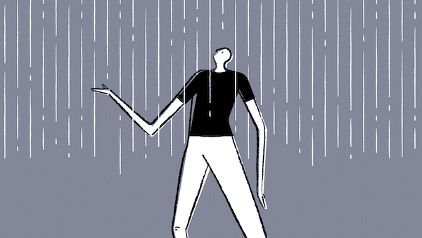 | Man in rain Artwork by Ben Anderson | MR Online