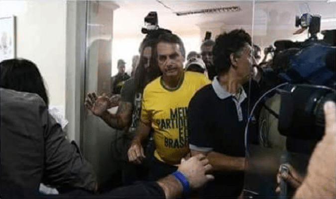 | Bolsonaro walking out of hospital Photo Credit RP | MR Online