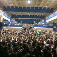 Students in São Paulo debating resistance to Bolsonaro after the election. [Pic- Margarida Salomão on Twitter.]