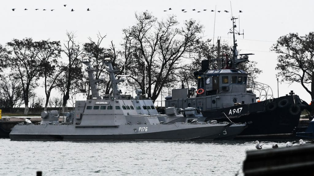 | Three Ukrainian ships are seen as they docked after been seized ate Sunday Nov 25 2018 in Kerch Crimea Nov 26 2018 Photo | AP | MR Online