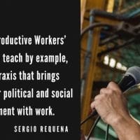 Sergio Requena of the Productive Workers’ Army. (Ejército Productivo Obrero)
