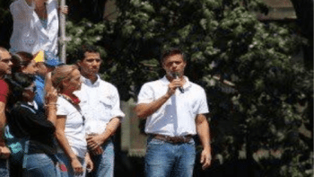 | Guaido alongside Lopez at the fateful February 12 2014 rally | MR Online