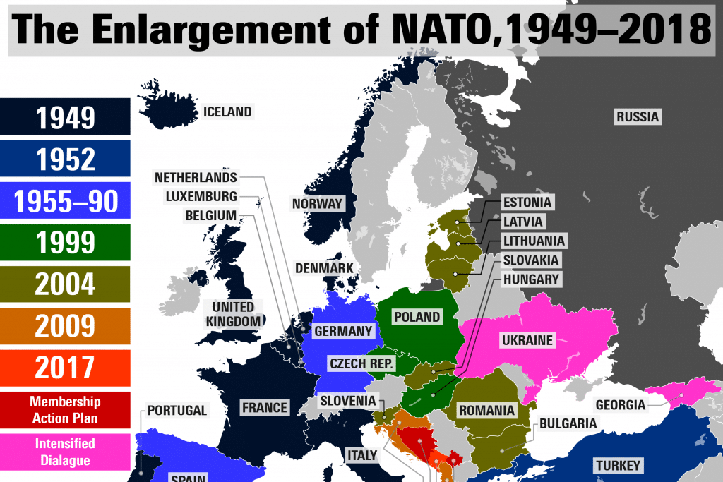 | Map of NATO enlargement since 1949 | MR Online