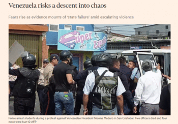 | The Financial Times 41116 reported in 2016 that Venezuela was a failed state pure chaos with something akin to a civil war going on | MR Online