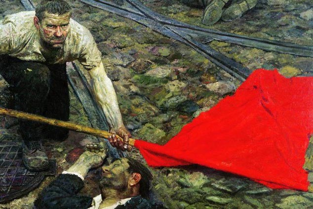 | Picking up the Banner 19571960 painted by Gely Mikhailovich | MR Online