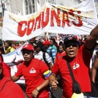 Chavista march in central Caracas