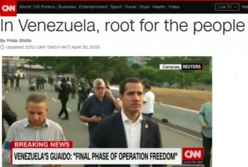 | The CNN column 43019 helpfully clarifies Rooting for the Venezuelan people means hoping that Maduro will step down peacefully | MR Online