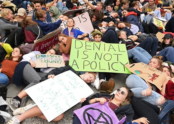 | Protestors stage a Die In in at the corner of Bourke and Swanston Streets in Melbourne Australia on May 24 2019 Protestors including the Extinction Rebellion took to the CBD in order to show the Earths sixth mass extinction in reaction to Climate Change Quinn RooneyGetty Images | MR Online