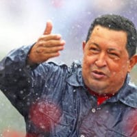 Venezuela's President and presidential candidate Hugo Chavez gestures to supporters during his closing campaign rally in Caracas October 4, 2012. REUTERS/Tomas Bravo (VENEZUELA - Tags: POLITICS ELECTIONS)