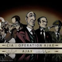 Operation AJAX cartoon from the book, Operation Ajax: The Story of the CIA Coup that Remade the Middle East. Mike de Seve (Author), Daniel Burwen (Illustrator), Stephen Kinzer (Foreword)