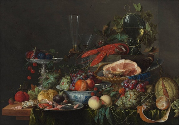 | Jan Davidsz de Heem Still Life with Ham Lobster and Fruit c 1653 Photo via Wikimedia Commons | MR Online