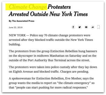 | Demonstrator Donna Nicolino told the Guardian she was willing to risk arrest because we want the New York Times as well as all the other media to treat climate change as the crisis it is | MR Online