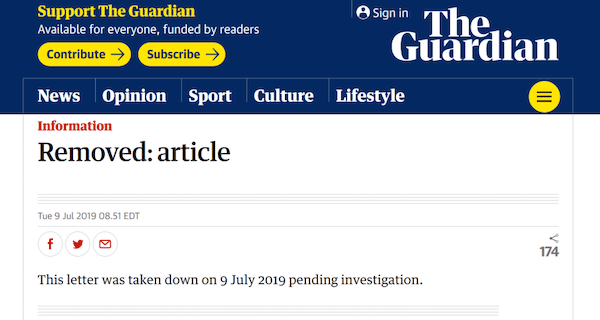 | The Guardian removed Chris Williamson letter | MR Online