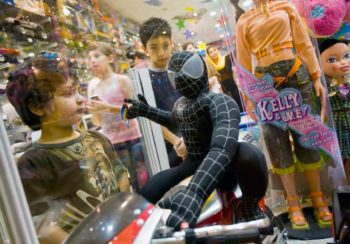 | Young Iranian boys look at a toy that depicts the character Spiderman at a shopping centre on the island of Kish in the Persian Gulf Kish became the countrys first free trade zone and the new gateway to Iran in 1982 being 17 km off the southern shore of mainland Iran Kish August 2008 Morteza NikoubazlReuters | MR Online